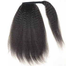 Kinky Straight Kids Braided Ponytail for Girls Ponytail Hair Extension