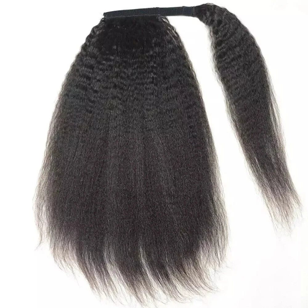 Kinky Straight Kids Braided Ponytail for Girls Ponytail Hair Extension