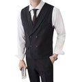 Dynamics New Double Breasted Reversible Short Slim Suit Vests for Men British Fashion Business Trendy Casual Sleeveless Formal