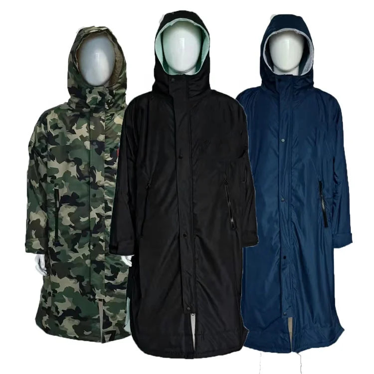Custom Women Men Waterproof and Windbreaker Jacket Oversized Dry Surf Robe Warm Poncho Coat Changing Kids Robe for Sports