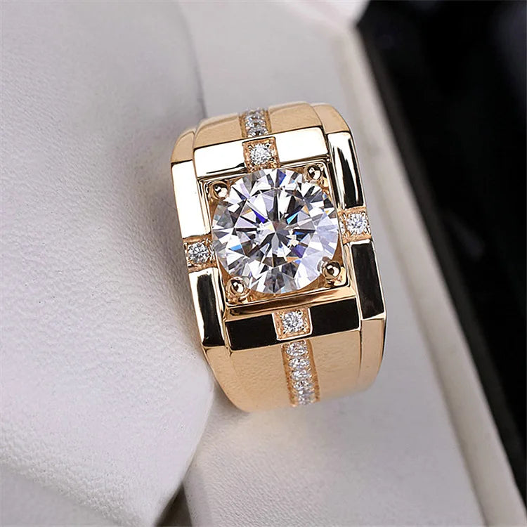 Men's & Women's 18K Gold CSK Water Drop Engagement Rings Classic Oval Cut Zircon Wedding Bands for Gifts and Celebrations