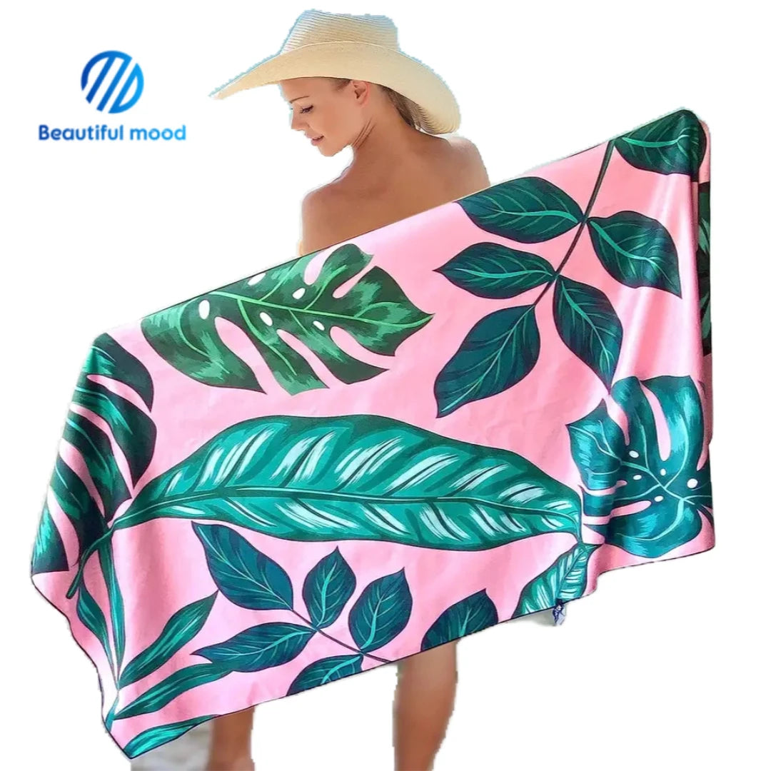 Custom 160*80cm Microfiber Beach Pool Towel Summer Hot Sales Quick Drying Portable with Cartoon Printing