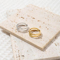 Women's Custom Name Gold Plated Stainless Steel Nameplate Ring Personalized Adjustable Heart Opening Engagement Anniversary