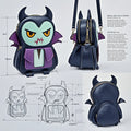 Fashion Custom Gothic Vampire Demon Ita Bag Single Shoulder PU Zipper Closure Ita Bag for Pin Collectors