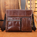 Vintage Sling Crossbody Satchel Bags with Adjustable Strap Versatile Shoulder Bags for Mens Genuine Leather Messenger Bag