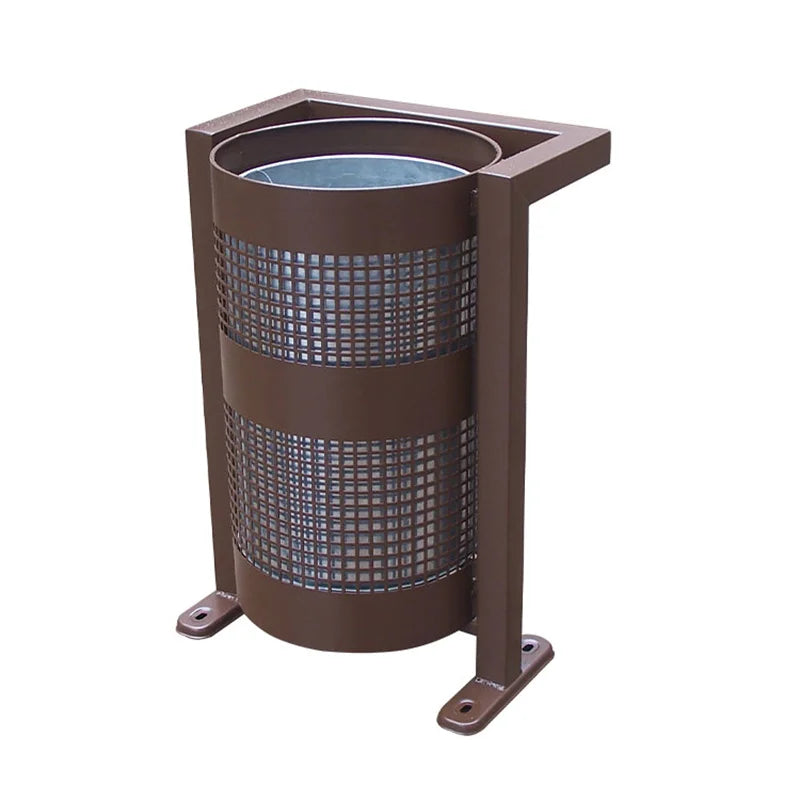 Commercial Iron Recycling Dustbin Outdoor Steel Garbage Receptacle Trash Can Park Street Metal Waste Paper Basket Storage Bucket