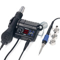 WEP 882D 2 in 1 Light Weight Soldering Iron BGA SMD Temperature Correction Sleep Hot Air Rework Soldering Station