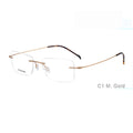 Top Quality B Titanium Rimless Glasses Frames Square Business Eyeglasses Men Light Shenzhen Optical Frame