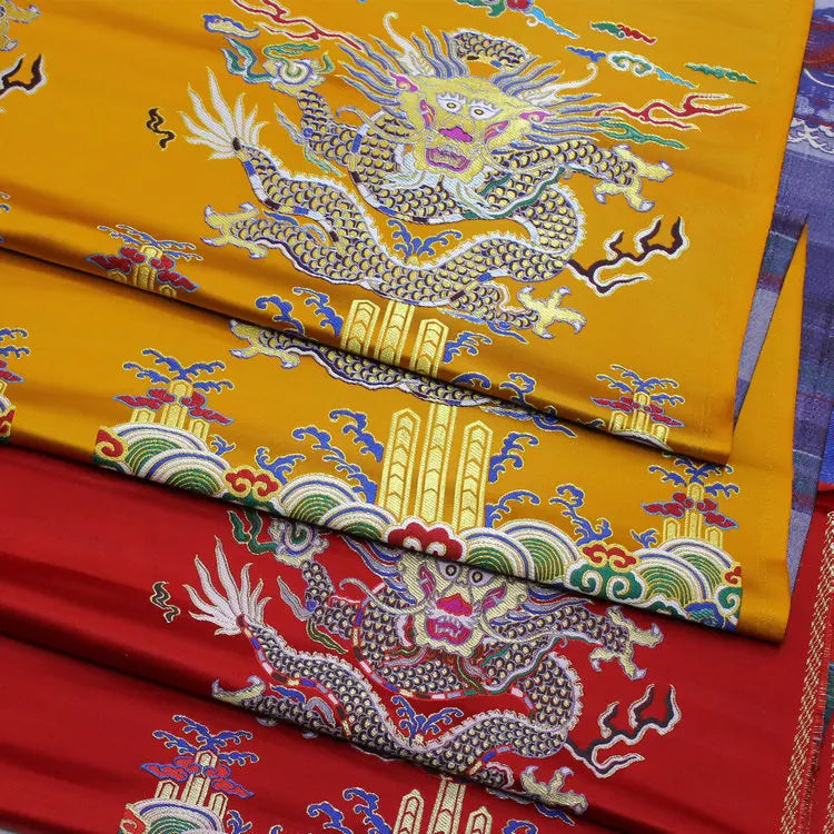 Good Texture Traditional Luxury 75cm Embroidery Jacquard Dragon Brocade Fabric for Sofa Home Textile Pants