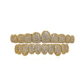 The Latest Hip-hop Micro-embedded Eight-tooth Copper Zircon Gold Braces Cross-border for Men