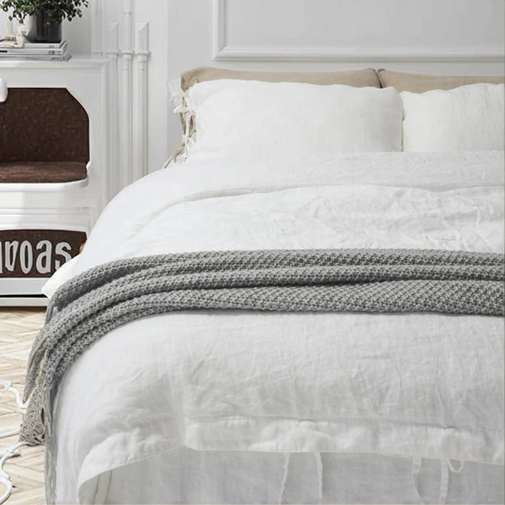 100%  French Linen Bedding Set Duvet Cover Sets Luxury Linen Duvet Cover Set Bed Linen Duvet Covers 3PCS Factory Hot Sale