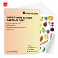 Wholesale Price Glossy 8.5*11 Inch A4 Size Glossy Inkjet/Laser Printer Sticker Vinyl Sticker Paper