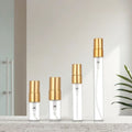 Hot Sale Matte Clear Glass Spray Bottles 2ml 3ml 5ml 10ml Empty Refillable Perfume with Crown Cap Gold Silver Lid