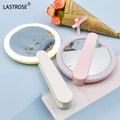 MINI Makeup  Mirror LED Handle Mirror USB Rechargeable Dressing Table Folding and Fill Light Mirror Vendor