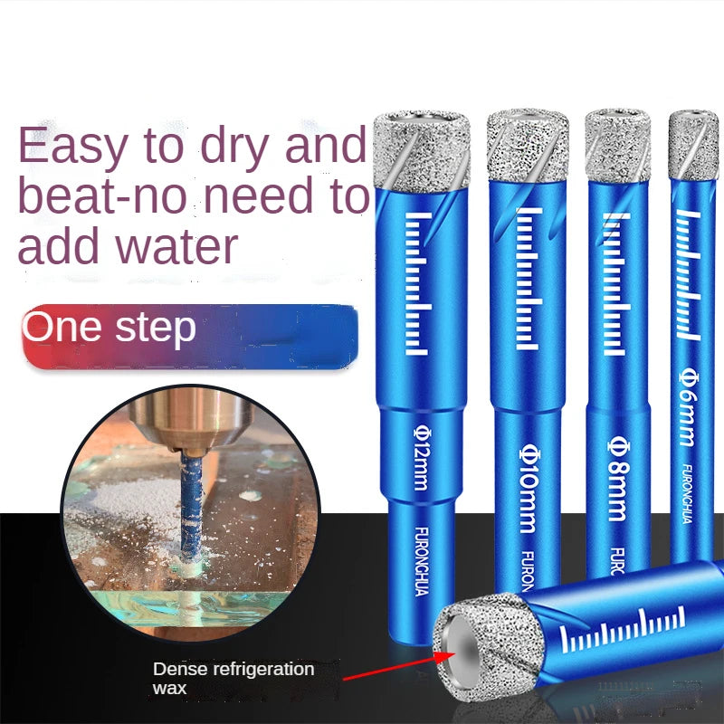 Brazed Dry Tile Drill Bit Multi-function Marble Vitrified Tile Granite Glass Drill Dry Hole Opening Device