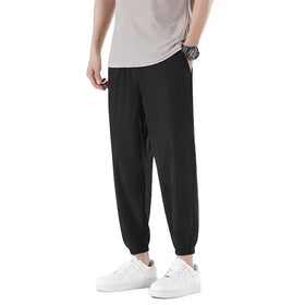 OEM Male Nine Point Harem Pants Baggy Gym Sweatpants Jogging Pants for Men Ice Silk Quick Drying Trouser Pants