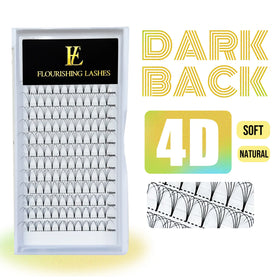 4D Heat Bonded Short Stem Premade Fans Volume Lashes 0.07mm Ultra Black False Eyelashes