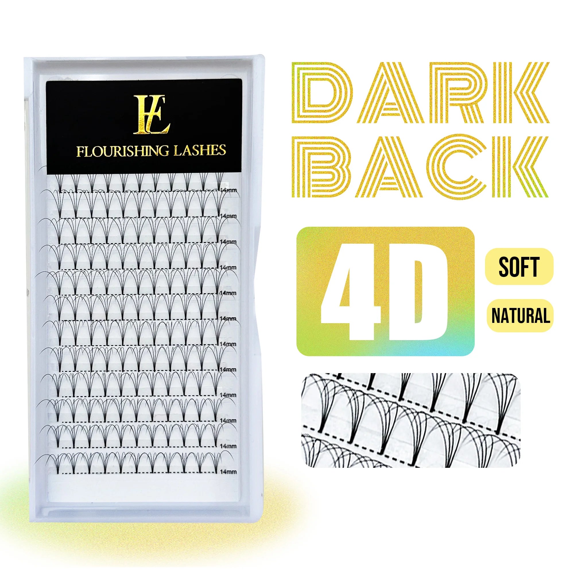 4D Heat Bonded Short Stem Premade Fans Volume Lashes 0.07mm Ultra Black False Eyelashes