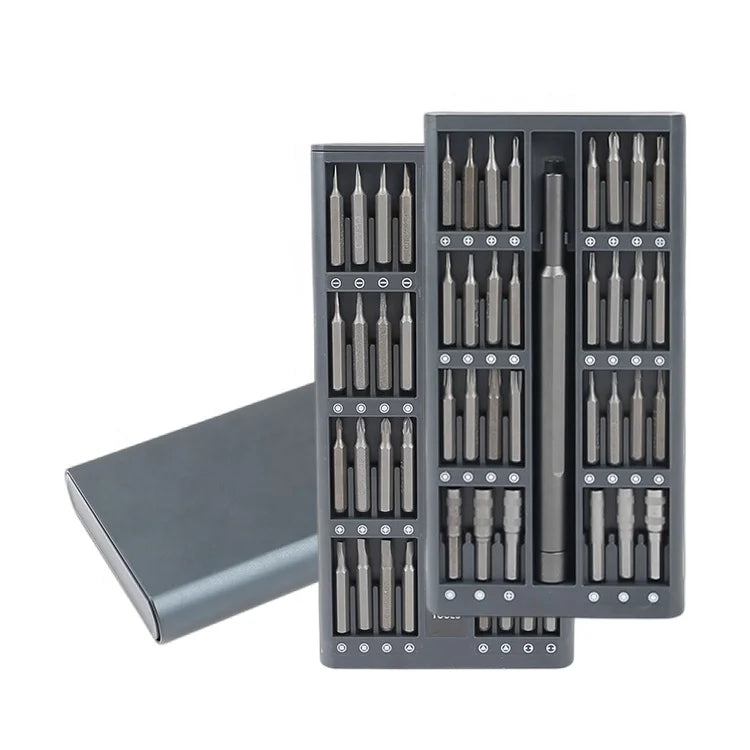 63 in 1 Metal Case-Magnetic Type Aluminium Alloy Handle Multiple Bits Set Mobile Phone Magnetic Ratchet Screwdriver