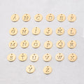 12mm Single Hole Hollow English Letter 18K Gold Plated Stainless Steel DIY Small Pendant Jewelry Charm Trendy Unisex Children's