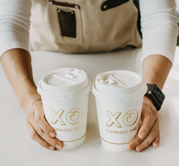 Customized 8oz 12oz 16oz 22oz Hefei Disposable Paper Cups Single/Double Wall/Ripple Wall for Cold Drinks Hot Coffee Includes Lid