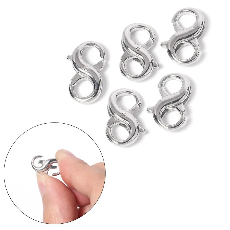 Adjustable S Clasps Snap Hook Accessories Fashion 304 Stainless Steel Buckle Swivel Hook for Jewelry Making