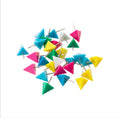 Colorful Triangle Plastic Eco-friendly Cork Board Thumb Tack Office Supplies