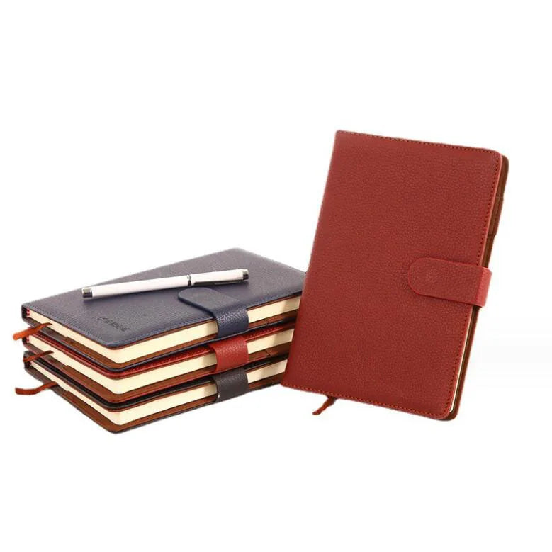 Custom Embossed Logo Softcover A5 Leather Notebook Journal Jotter With Line Printing