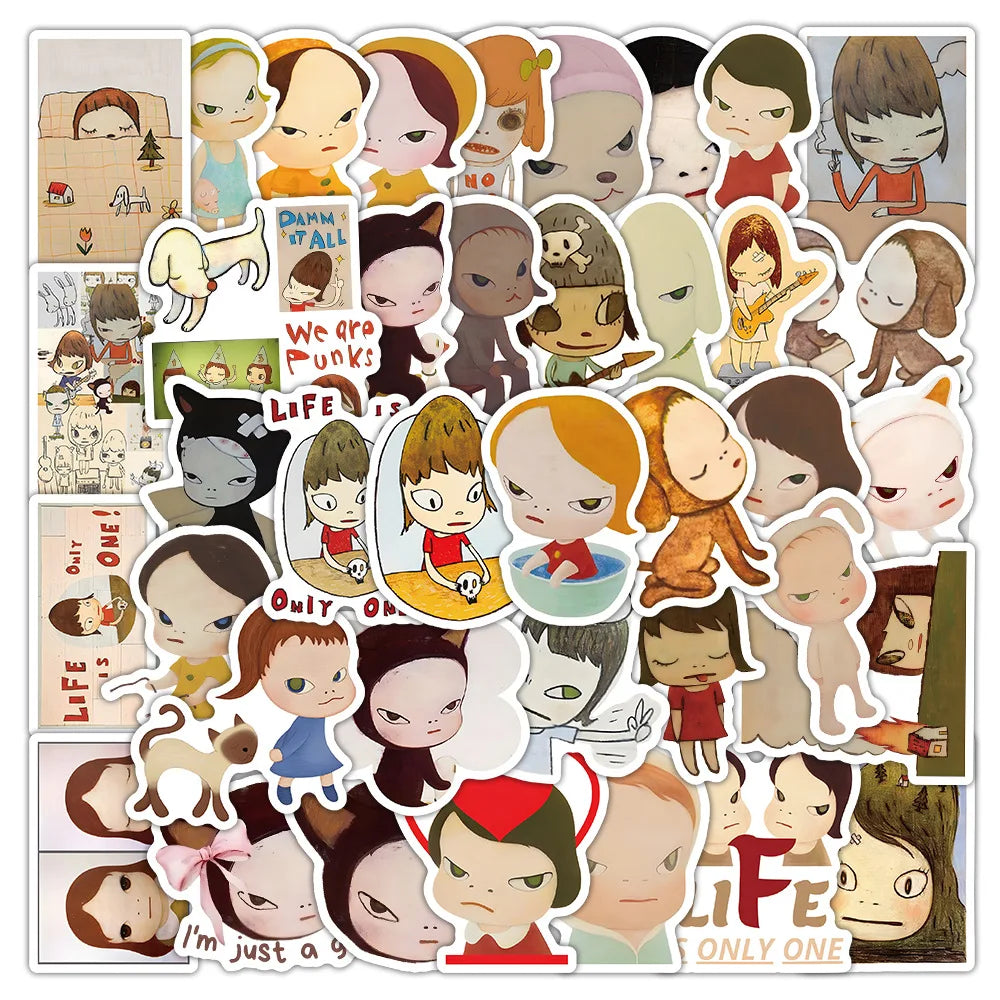 54PCS Japanese artist art print yoshitomo nara Sticker