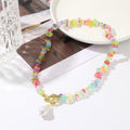Bohemian Multicolor Crystal Natural Stone Gemstone Beaded Chain Fashion Jewelry Pendant Women Choker Necklace