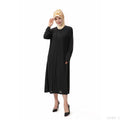 2022 New Design Muslim Abaya Women's Long Sleeved Cotton Crystal Ironed Drilled