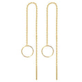 New Chain Geometry Simple Long Ear Wire Tassel Round Circle Triangle Long Chain Earrings