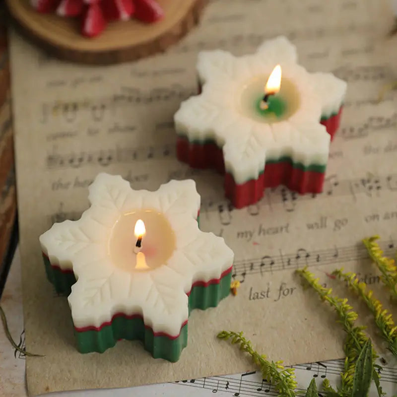 Christmas Gift Snowflake Aromatherapy Candle Gift Box Creative Home Decoration Holiday Gift Soy Wax Candles