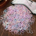 1000Pcs Girls Colourful Disposable Rubber Band Elastic Hair Tie Children Ponytail Holder Bands Kids Hair Accessories
