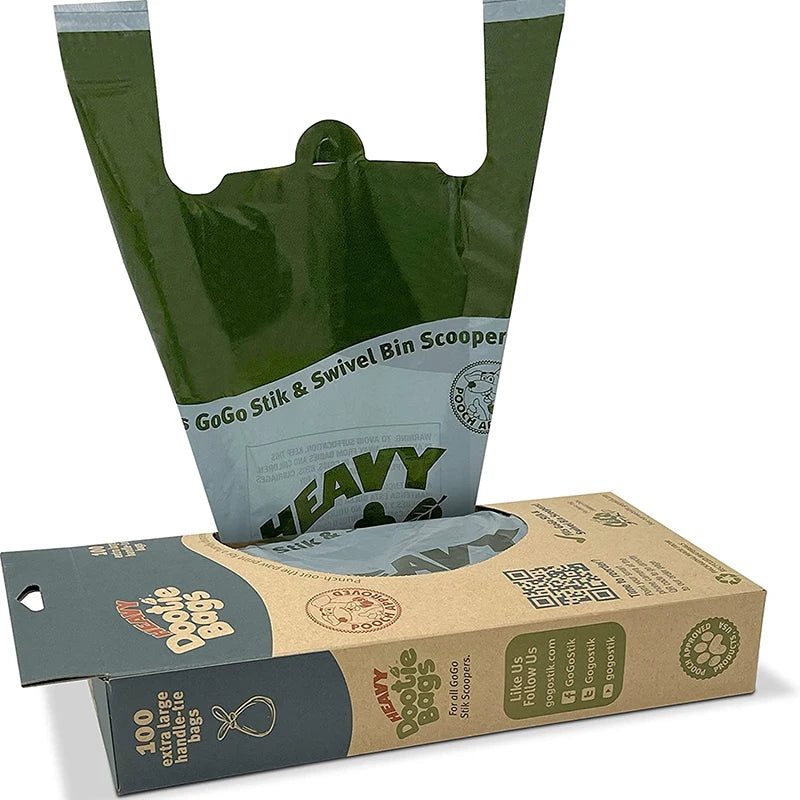Disposable Compostable Corn Starch Unscented 1000 Pet Waste Large Dog Poop Bags Pouches with Two Dispensers