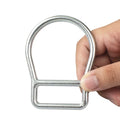 Factory Supply Safety Belt Accessories Hardware 45MM Iron Polybagcarton Box Steel D Ring Inner Metal Zinc White for Hook Sling