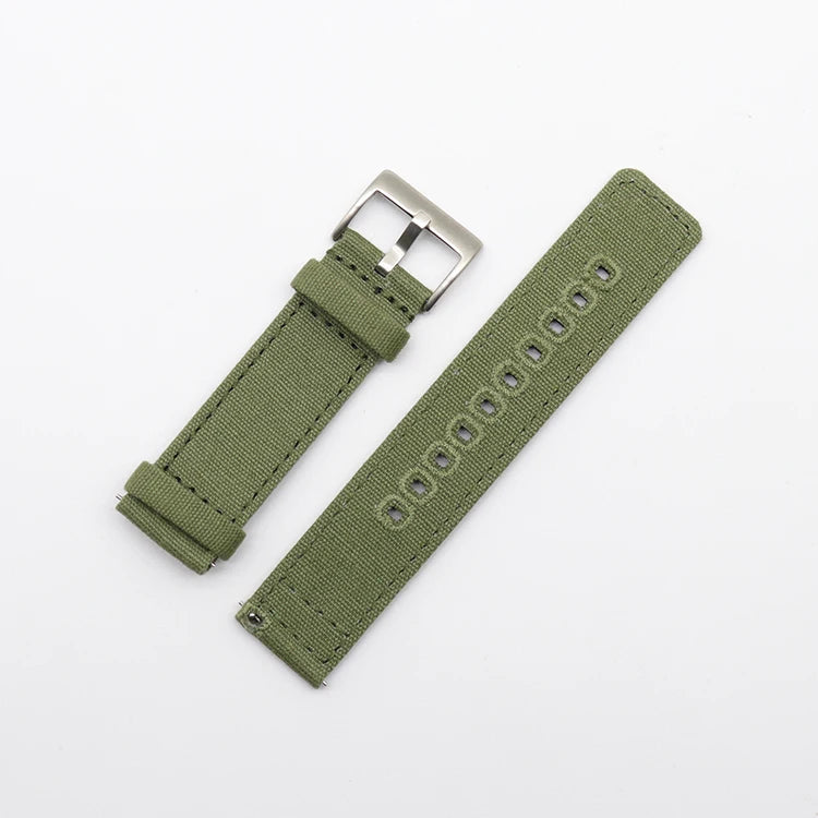 Factory Wholesale Fabric Custom Straps Replacement Canvas Watch Band for Men  Fashion Smart Watcgh Strap Sailcloth Watch Strap