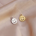 Hollow Smile Face Logo Bracelet Engraved Golden Stainless Steel Jewelry Pendant with Metal Tags for Children