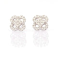 Unique Starlit Beauties Accessories 925 Sterling Silver Zircons Gorgeous Loop Stud Earrings