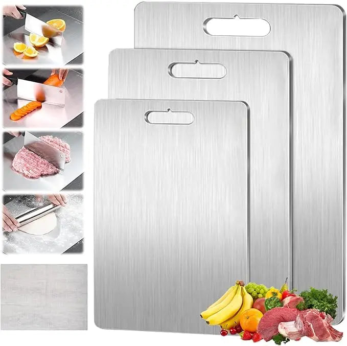 Dishwasher Safe Stainless Non Stick Chopping Taima Small Pure 100% Medical Grade 2 Titanium Cutting Board for Kitchen
