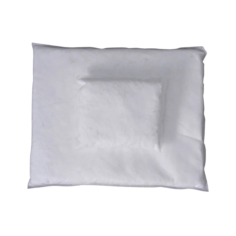 100% PP Meltblown Nonwoven Quick Absorbing 20*25cm Oil Absorber Pillow Environmental Warehouse Oil Spill Control Oilspillpro