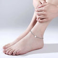 Wholesale Fashion Simple Summer 925 Sterling Silver Bead Pendant Fine Jewelry Anklets