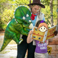 Realistic 3D Animatronic Dinosaur Puppet for Amusement Park Ride and Trampoline Park Use for Kids