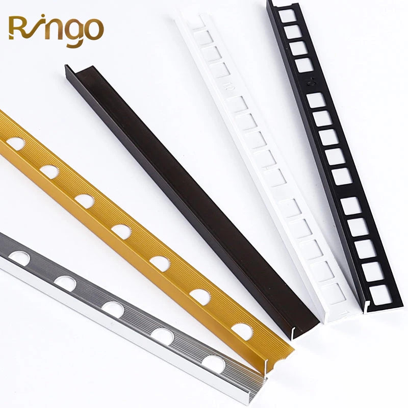 Modern L-Shaped Aluminum Metal Wall Decorative Corner Protector Ceramic Border Strip Trim for Edge Tile L Angle Profile Border