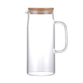Glass Heat-resistant Cold Boiling Water Teapot Big Capacity Water Pitcher Glass Jug with Bamboo or Stainless Lid MegaBDM