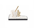 200ml Nordic Creative Piano Shaped Ceramic Black White Mug Coffee Cup and Saucer With Spoon Set As Gift