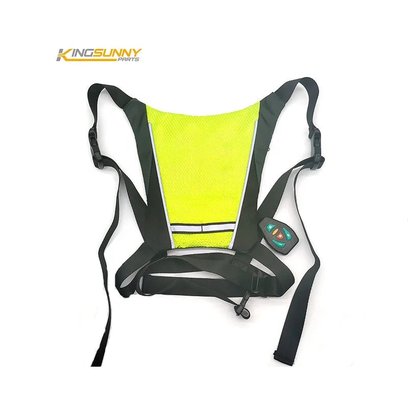 King Sunny Adjustable Safety Security Remote Warning Steering Vest Electric Scooter Jacket Night Cycling Parts Accessory