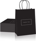 Kraft Paper Shopping Bags with Handles 8"x4"x10" Tote Bag Thank You Gift Bags for Retail Party Clothing Black Ruth Merchandise