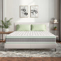 Hybrid Memory Foam Mattress Medium Firmness Cooling Gel Layer for Pressure Relief Back Pain Support Home Use