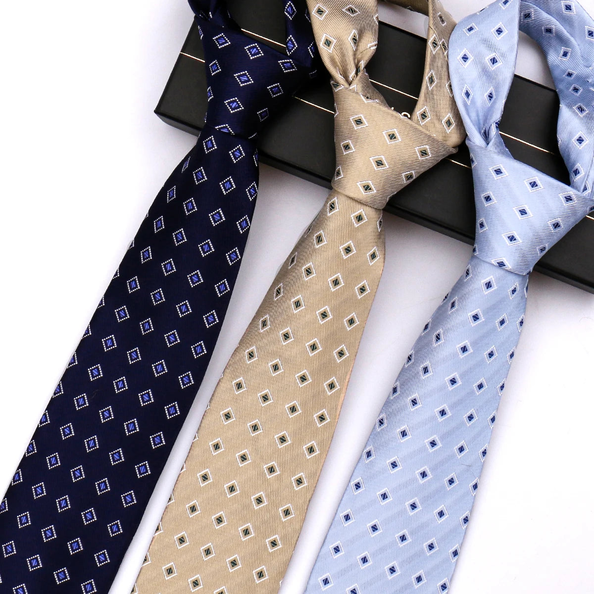 Italian Ties Wholesale Yellow Polyester Tie for Men Business Style Man Necktie MegaBDM